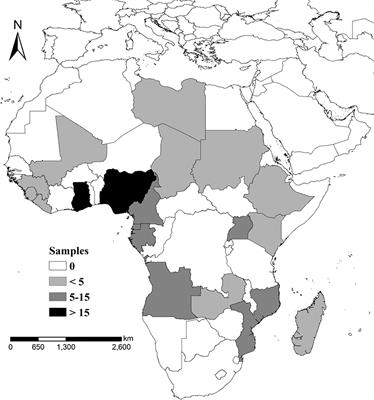 High Frequency Mutations in pfdhfr and pfdhps of Plasmodium falciparum in Response to Sulfadoxine-Pyrimethamine: A Cross-Sectional Survey in Returning Chinese Migrants From Africa